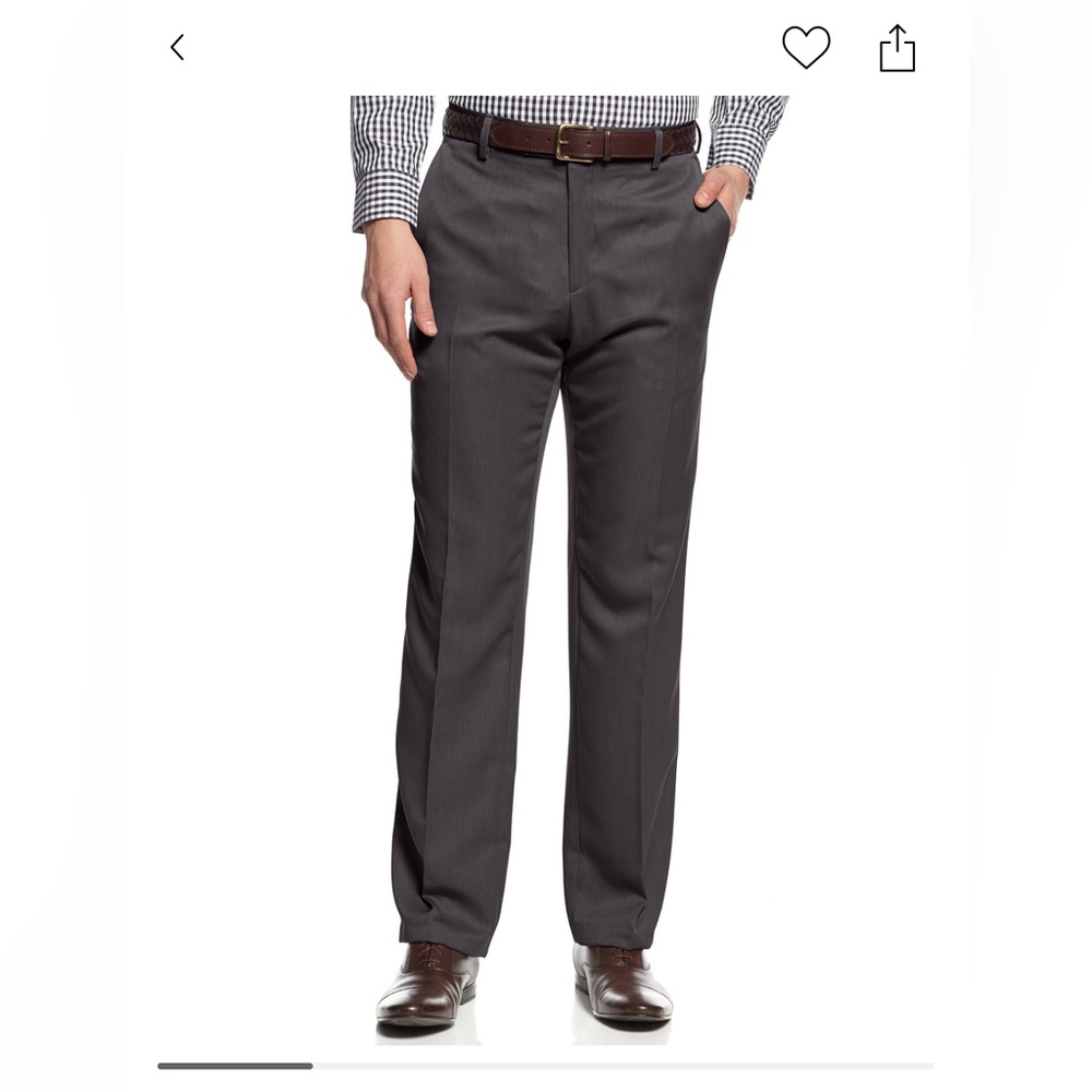 Kenneth Cole Mens Slim Fit Dress Pant 34x30 - medium grey